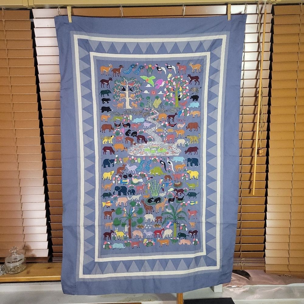 Beautiful Colorful Animal Utopia Tapestry